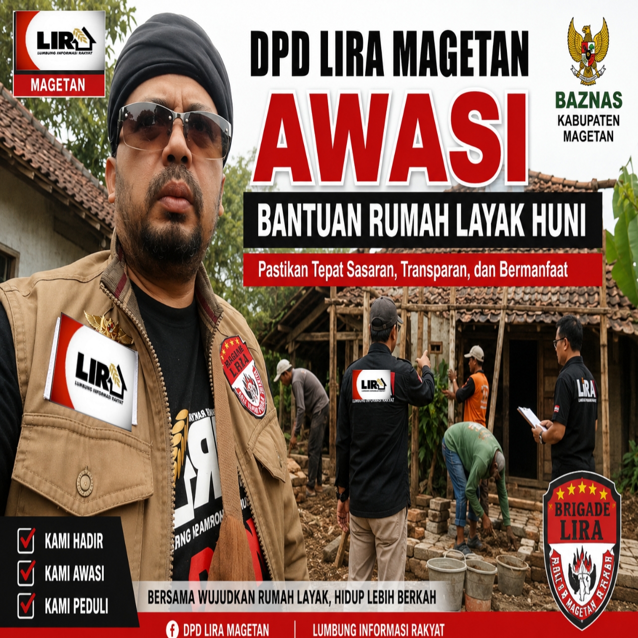 LIRA Magetan Awasi Bantuan Bedah Rumah Program Rumah Layak Huni Warga Miskin