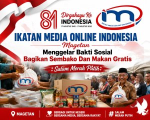 DIRGAHAYU KE-81, IMO MAGETAN GELAR BAKTI SOSIAL DAN MAKAN GRATIS